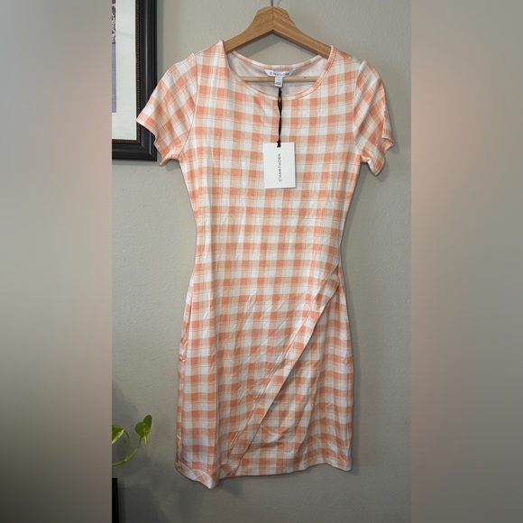 41 Hawthorn Pink Plaid Mini Dress - Picture 3 of 10